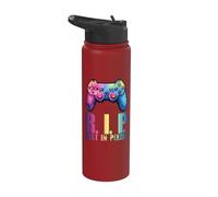 Rest in Pixels - Gamer Merch - für Sie und Ihn Stainless Steel Insulated Water Bottle