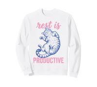 Rest Is Productive Funny Lazy Cat Lover Nap Quote Sudadera