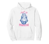 Rest Is Productive Funny Lazy Cat Lover Nap Quote Sudadera con Capucha