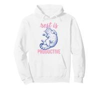Rest Is Productive Funny Lazy Cat Lover Nap Quote Sudadera con Capucha
