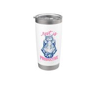 Rest Is Productive Funny Lazy Cat Lover Nap Quote Vaso térmico de acero inoxidable de doble pared
