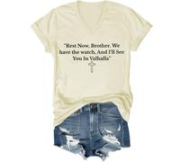 Rest Now, Brother. We Have The Watch, and I'll See You in Valhalla Camiseta, Tenemos El Reloj Camisetas Mujer Hombre, Amarillo cremoso (cuello en V), S