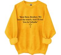 Rest Now, Brother. We Have The Watch, And I'll See You In Valhalla Sudadera, Tenemos El Reloj Camisas Mujer Hombre, amarillo, L