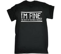 Rest of You Need Therapy T-Shirt Crazy Top tee Joke Present Birthday Funny T-Shirt Black S