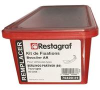 Restagraf - Kit de Accesorios para Escudo Trasero BERLINGO, Partner (B9) VP/VU Todos los Modelos (05/2008 hasta Hoy) - Ref. 706001H - Caja de 51 Piezas