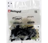 Restagraf - Kit de fijación para molduras laterales 205 GTI todas las versiones (03/1984 a 01/1994) - Ref. 604010X - Bolsa de 70 piezas