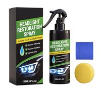 Restaurador de lentes de faros - 120 ml spray de pulido, abrillantador renovador, limpiador líquido de limpieza | arañazos