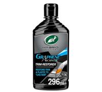 Restaurador de molduras de automóviles acrílico con grafeno Turtle Wax Hybrid Solutions, Restaura permanentemente el plástico exterior opaco y los parachoques a negro, protege contra daños futuros