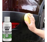 Restaurador de molduras de plástico de 50 ml con esponja, cera hidrofóbica de larga duración para parachoques de coche y ennegrecimiento de sellos de goma