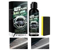 Restaurador de Molduras Negras - 100ml Restaurador y Limpiador de Molduras de Coche,Herramienta De Limpieza Para Asientos De Vehículo - para Tapicería Asiento Salpicadero Parachoques Puerta Volante Co