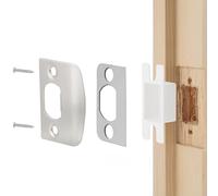 Restaurador de pestillo de puerta tipo D que incluye placa de golpe y cuña espaciadora para un cierre constante de la puerta y fiabilidad de bloqueo (dorado)