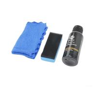 Restaurador de plástico para parachoques exterior de automóvil, agente reacondicionado sin aceite para eliminar la suciedad, líquido de reparación de penetración profunda con toalla de esponja, kit de