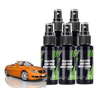 Restaurador de plástico y cuero de 50 ml, spray de limpieza interior de coche, agente de revestimiento de renovación de cuero de plástico, para detalles y restauración de vehículos