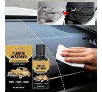 Restaurador De Plasticos Coche,Recubrimiento De Plástico para Coche,Kit Limpieza Coches Interior para Automóviles,Ideal para Tablero, Tapicería, Cuero, Limpiador De(50ml)