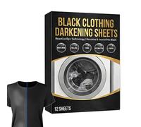 Restaurador de ropa negra - Paquete de 20 hojas de tinte para tela | Reaviva el color oscuro de larga duración para prendas descoloridas | Cuidado fácil de lavar a máquina para camisetas