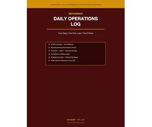 Restaurant Daily Operations Log: Track Sales, Food Cost, Labor, Tips & Waste - The Manager’s Daily Control Book