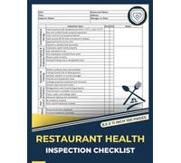 Restaurant Health Inspection Checklist: Health Inspection Report Book for Restaurants & Food Establishments | Restaurant Safety Checklists