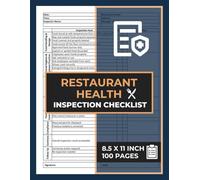 Restaurant Health Inspection Checklist: Health Inspection Report Book for Restaurants & Food Establishments | Restaurant Safety Checklists