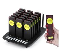 Restaurant Pager System,Guest Paging Queuing System,30H Standby,With Query Function,10 Coasters, For Supermarket,Stadium,Logistics,Restaurant, HUANGHAIQIU