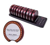 Restaurant Pager System,Mini Calling System,10 Receivers,800M Distance,3 Calling Modes,Waterproof And Oilproof, For Restaurant Hospital Clinic Cafe Shop, HUANGHAIQIU