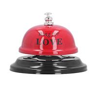 Restaurante Call Bell Service Bell Desk Bell With Anti Slip Base Clear Resonant Sound para bares Restaurantes Cafas de acero inoxidable 120G (Rojo)