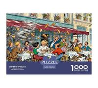Restaurante Lyon Bouchon Puzzle De Madera Impermeable DIY Puzzles De 1000 Piezas para Adultos Desafiante Y Estimulante Rompecabezas para Juegos Desafiantes