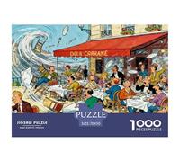 Restaurante Lyon Bouchon Puzzle De Madera Impermeable Puzzles De 1000 Piezas Regalos para Adultos Colorido Rompecabezas Juegos Educativos