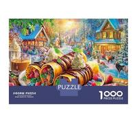 Restaurantes Americanos en Fantasy Town Puzzle 1000 Piezas, Juego Educativo y Desafiante, para Adultos Y Niños A Partir De 12 Años Arte de la Comida Rompecabezas-Concentración 70x50cm/1000pcs