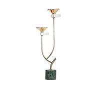 Restaurantes Candelabro Decorativo de Hierro de Lujo Ligero, Base de mármol, luz de Velas, Accesorios de Cena, Porche, Sala de Estar, Adornos Decorativos Dormitorios(Pequeño)