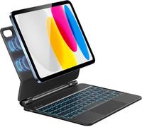 RESTEQ - Funda con teclado Bluetooth QWERTZ para iPad de 10.9″ HOU MF-10 con trackpad multitáctil retroiluminado y fijación magnética