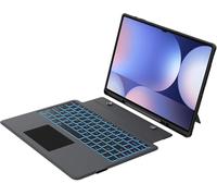 RESTEQ - Funda con teclado Bluetooth QWERTZ para Samsung Galaxy Tab S10/S9/S8 Ultra 14.6, trackpad, teclado LED, bisagra ajustable de 270°, puerta S Pen, Auto Standby
