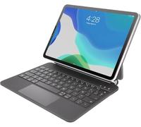 RESTEQ - Funda con teclado español para iPad Pro 10.9/11 (teclado mágico con retroiluminación 7 colores y trackpad QWERTY