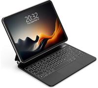 Resteq Funda con teclado magnético para iPad Pro 11/Air 5/4 con touchpad y teclado retroiluminado, color negro