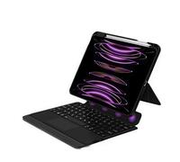 RESTEQ Funda con Teclado y touchpad para iPad Pro 12.9 Pulgadas - Teclado Integrado y protección Completa