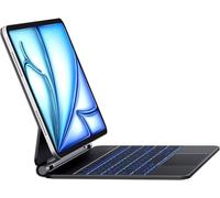 RESTEQ Teclado Magic Style retroiluminado QWERTY para iPad Air 11 y iPad Pro 11 con soporte integrado compatible con modelos 2018-2025