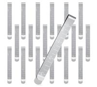 Restikiant 20 Pinzas de Costura de Acero Inoxidable, Pinzas para Dobladillo, Herramienta para Dobladillo de Metal, Pinzas de Costura de 3 Pulgadas con Medidas