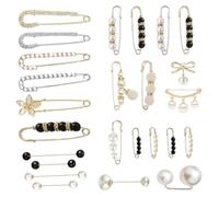 Restikiant 25 Broches de Perlas, Broches para Ropa de Mujer, Suéteres, Chal, Broches para Cárdigan, Broches para Vestidos y Faldas de Mujer