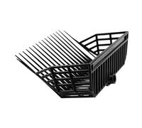 Restikiant Cabezal de Repuesto de Horquilla para EstiéRcol, Cabeza de Horquilla, Rastrillo para EstiéRcol de Caballo, para Recoger EstiéRcol, EliminacióN de Desechos Estable, Negro