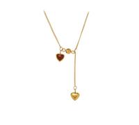 Restikiant Collar Pequeño con Colgante de en Forma de Corazón Rojo para Clavícula, Regalo de Joyería para Mujeres
