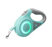 Restikiant Correa Retráctil para Perros de 5 M con Linterna LED, Correa de Nailon Duradera, Control Ajustable para Pasear y Correr con Mascotas.