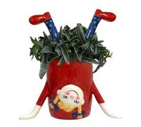 Restikiant Maceta de Niña Invertida Maceta para Interior y Exterior Contenedor para Plantas Suculentas Casa Balcón Jardín Vestir Rojo