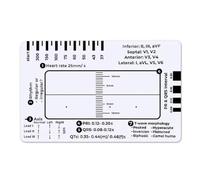 Restikiant Regla de ECG de 7 Pasos, Regla de ECG de 7 Pasos para Interpretación de ECG/EKG, Regla de ECG, Calibradores de ECG Transparentes, Herramienta de Medición