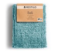 RESTILO Alfombrilla de baño Antideslizante 70 x 120 cm Alfombra de baño súper Absorbente Turquesa Bati