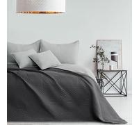 RESTILO Colcha 170x210 cm Acero Plata Cubrecama de doble cara Acolchado Ultrasonic Poliéster Softa