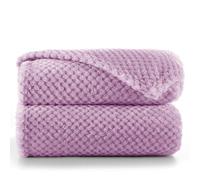 RESTILO Henry Manta de Microfibra 70x150 cm Mantas Polar Extra Suave y Blanda Muy Cómoda Caliente y Ligera Lila