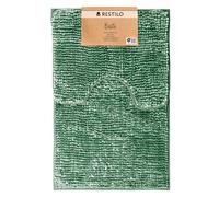 RESTILO Juego de 2 Alfombrillas de Baño Antideslizantes 50 x 80 cm + 40 x 50 cm Alfombra de baño súper Absorbente Verde Bati