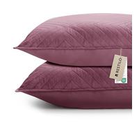 RESTILO - Juego de 2 fundas de cojín, 50 x 70 cm, violetas, decorativas, acolchado ultrasónico, suave, ideal para salón, dormitorio, sofá