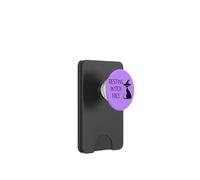 Resting Witch Face Black Cat Halloween Purple Cat Witchy Cat PopSockets PopWallet para MagSafe