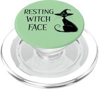 Resting Witch Face Black Cat Halloween Witch Cat Witchy Cat PopSockets PopGrip para MagSafe