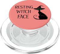 Resting Witch Face Black Cat Witchy Cat Halloween Witch Cat PopSockets PopGrip para MagSafe